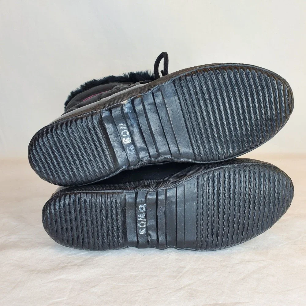 NWT VTG SOREL KAUFMAN Canadian WOMENS 5 BLACK INSULATED WATERPROOF WINTER BOOTS